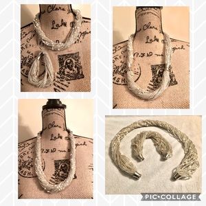 Beads and Pearls Necklace and Bracelet - magnetic